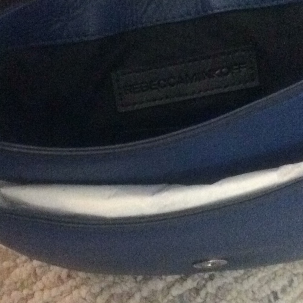 🆕 Rebecca Minkoff blue studded leather saddle bag - Picture 8 of 8